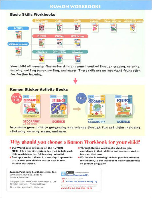 KUMON World Geography K & Up Sticker Activity Book