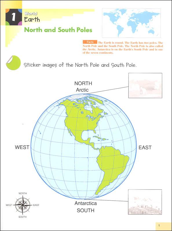 KUMON World Geography K & Up Sticker Activity Book